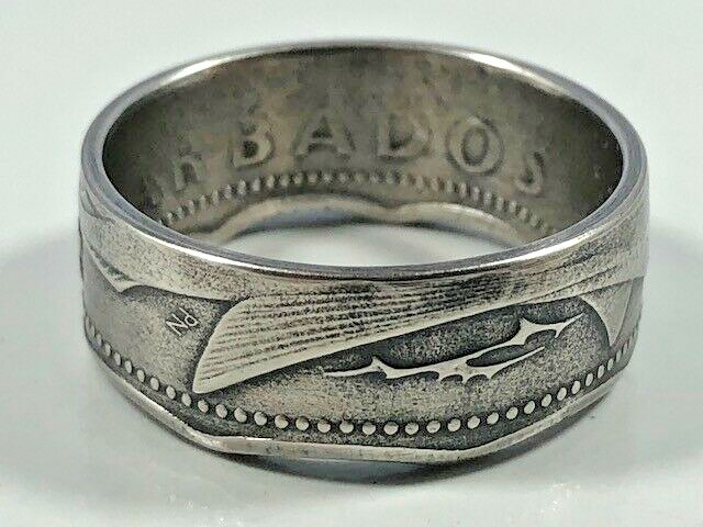 Barbados Ring One Dollar Coin Ring Hand Made in Canada