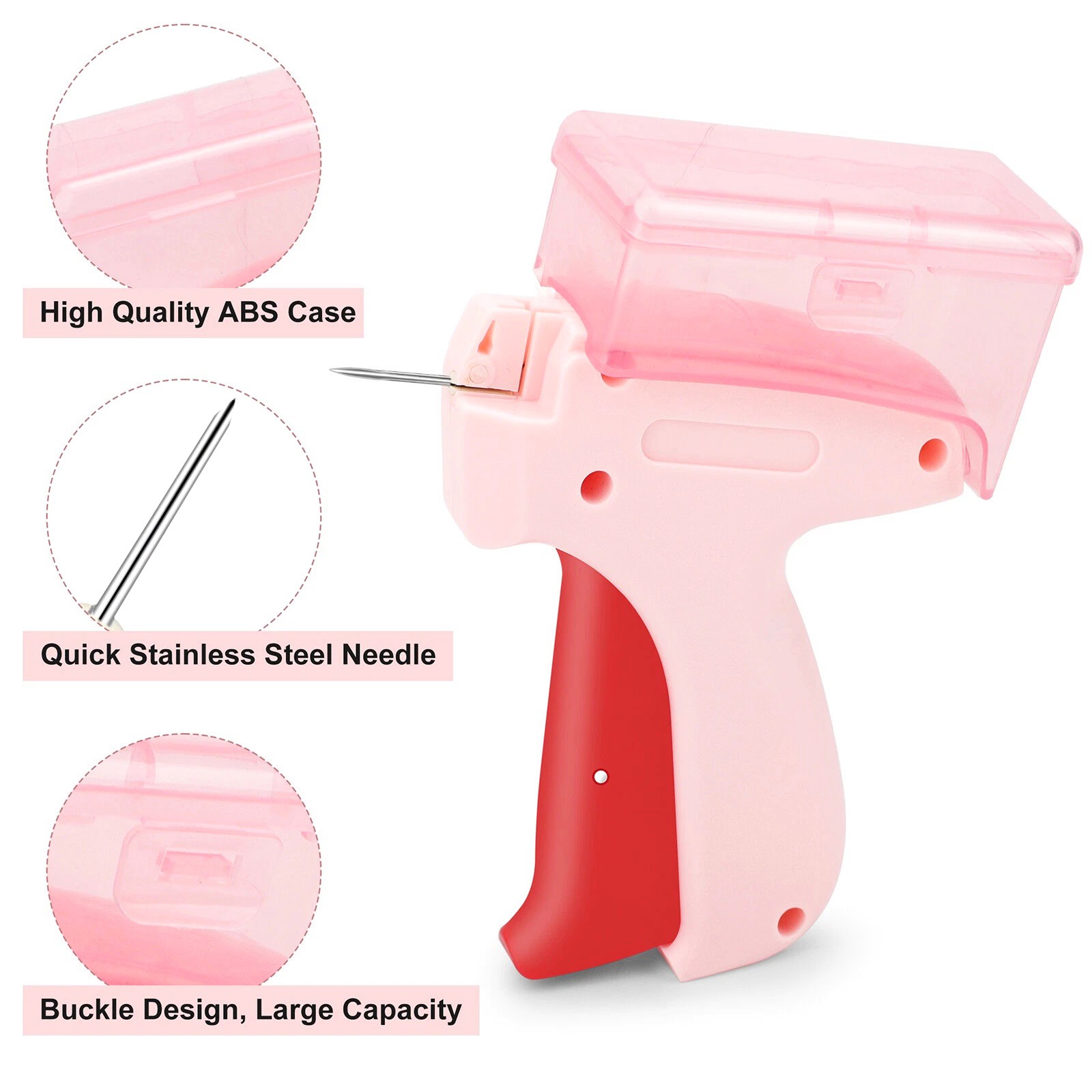 Pink Stitch Gun Smooth Operation Effortless Fixing Multi-purpose for Wool Cotton