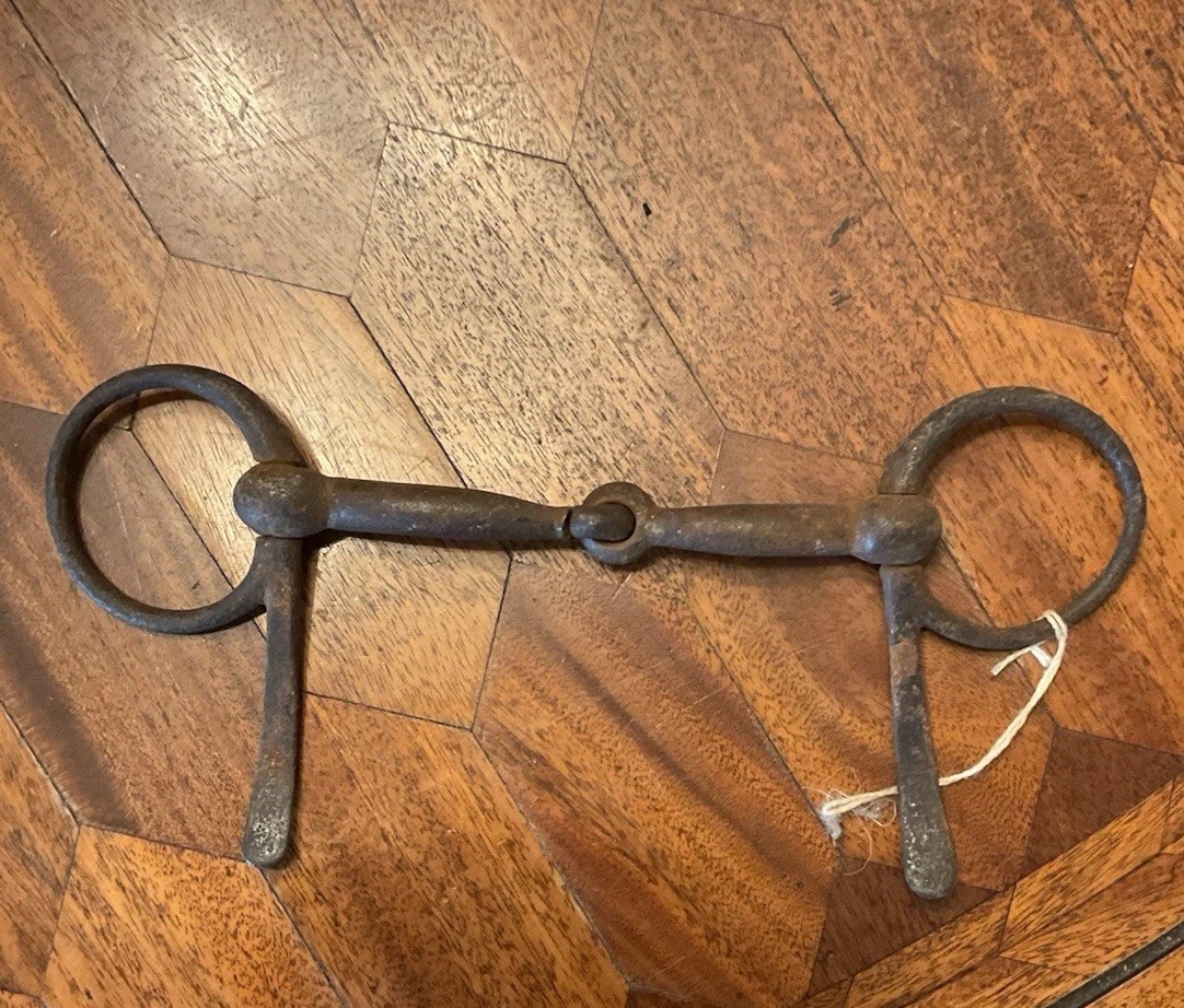 Antique Iron Single Jointed Horse Bit Western Cowboy Ranch Tack