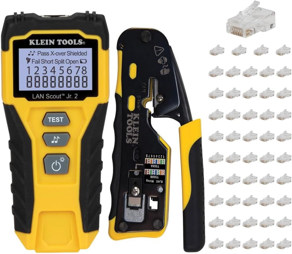 Klein Tools 80072 RJ45 Cable Tester Kit LAN Scout Jr 2