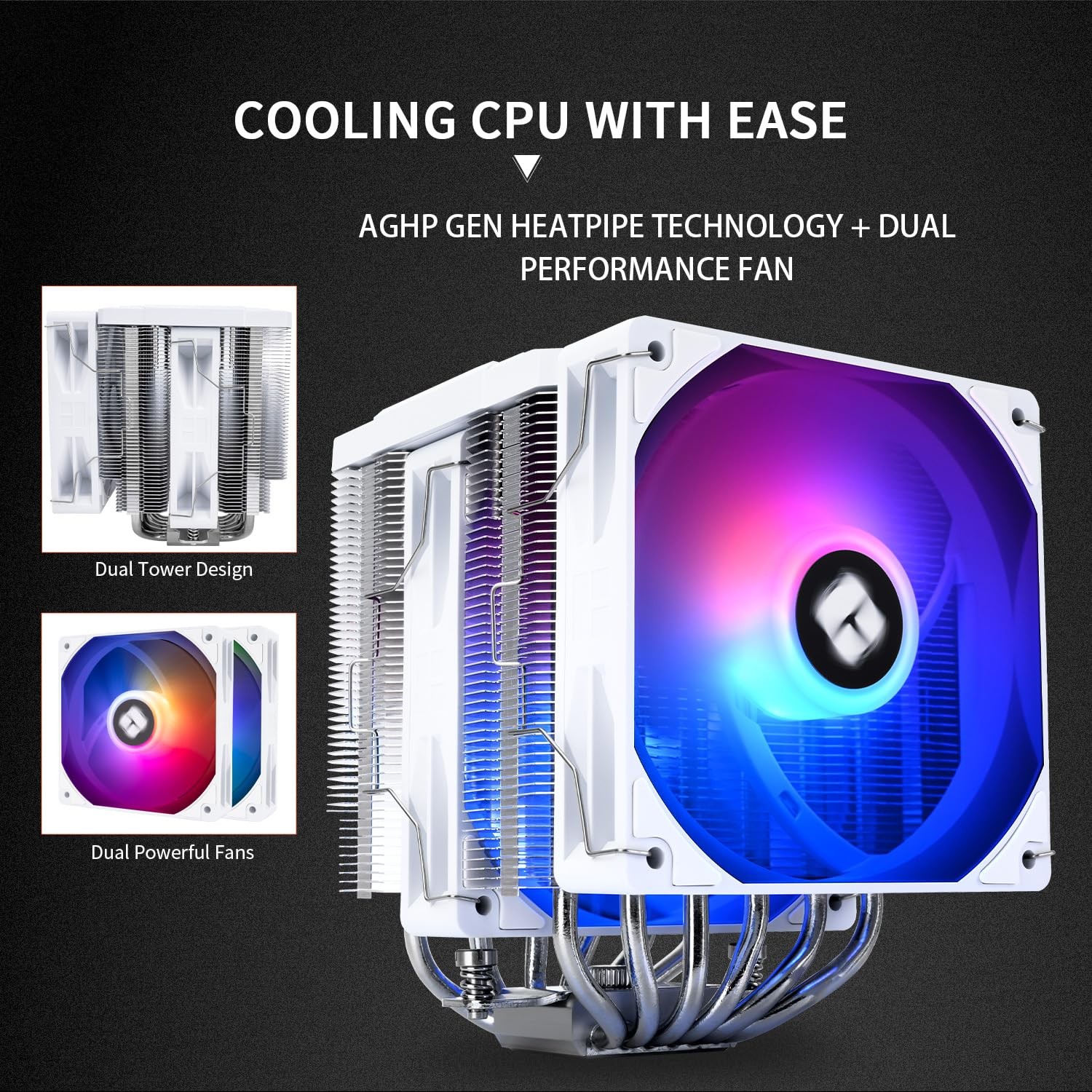Thermalright Peerless Assassin 120 Digital ARGB White CPU Air Cooler,...