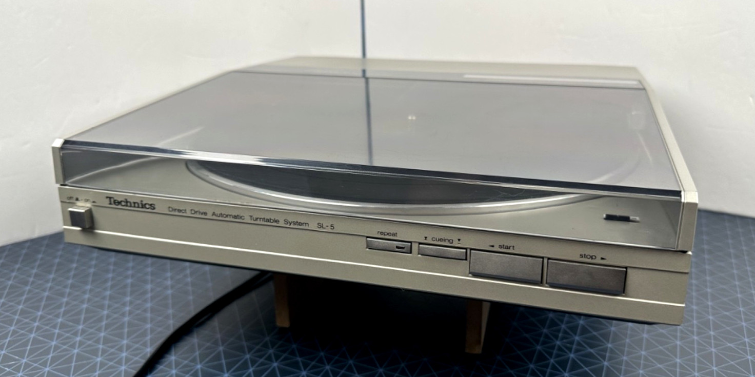 Technics SL-5 Direct Drive Linear Tracking Turntable - Tested, w/ Box & Manual!