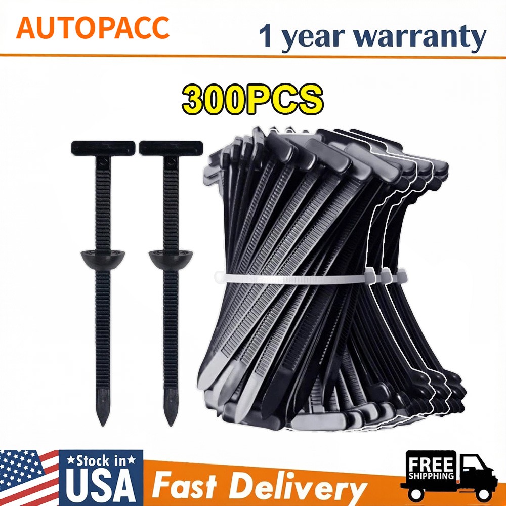 Heavy Duty Universal Cable Tie 300Pcs Nylon Self-Locking Zip Holder