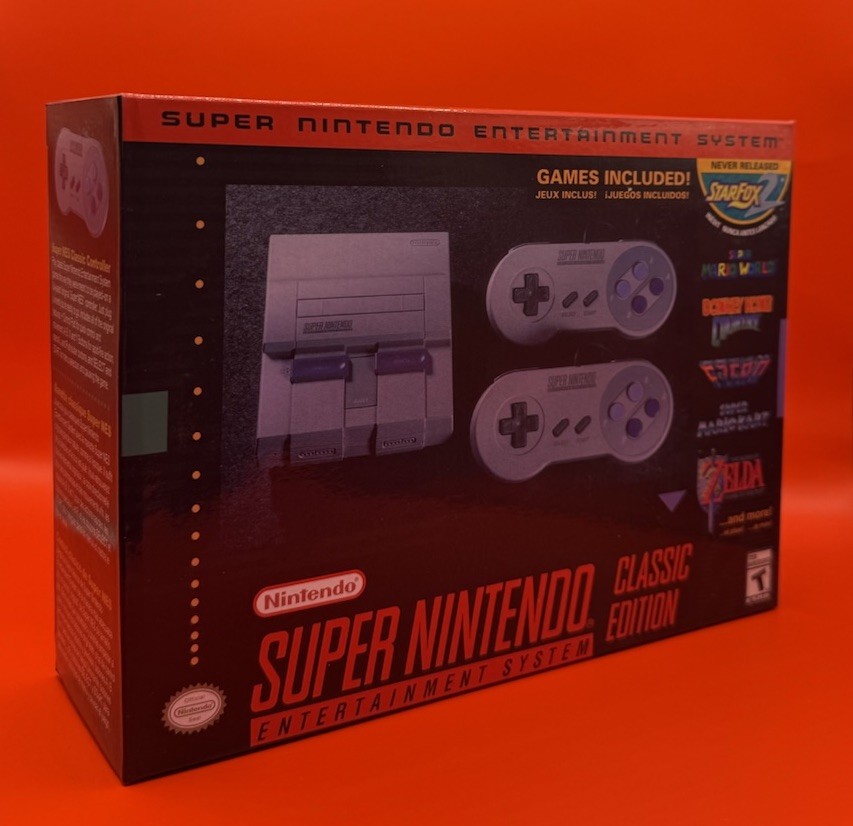 Super Nintendo SNES Mini Console With Complete SNES and NES Libraries.