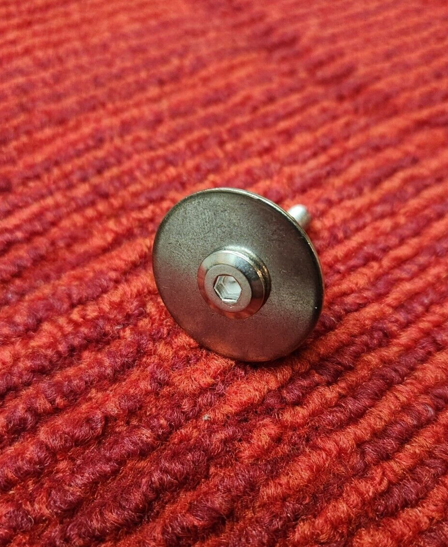 Stainless Headset Top Cap & Bolt 32mm 1-1/8 Silver SS Set