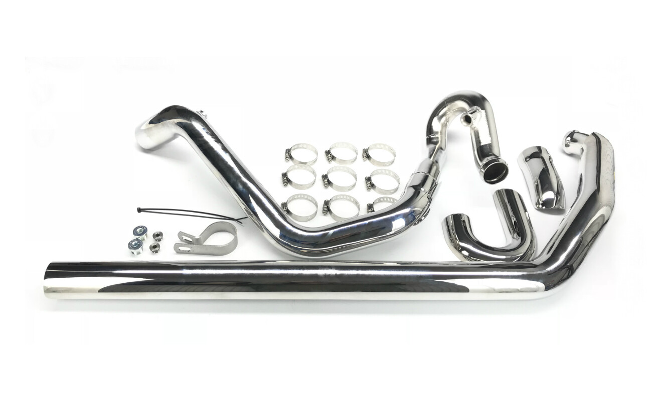 Bassani True Dual Chrome Header Pipes (11215A)