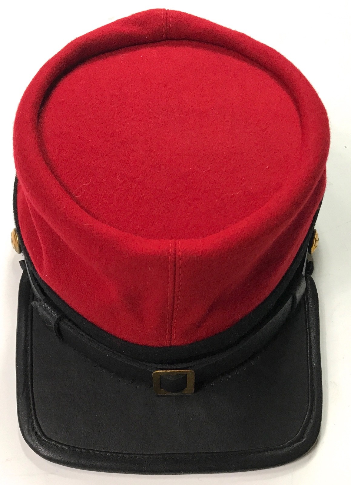 CIVIL WAR CSA CONFEDERATE ARTILLERY RED WOOL KEPI FORAGE CAP HAT-XLARGE