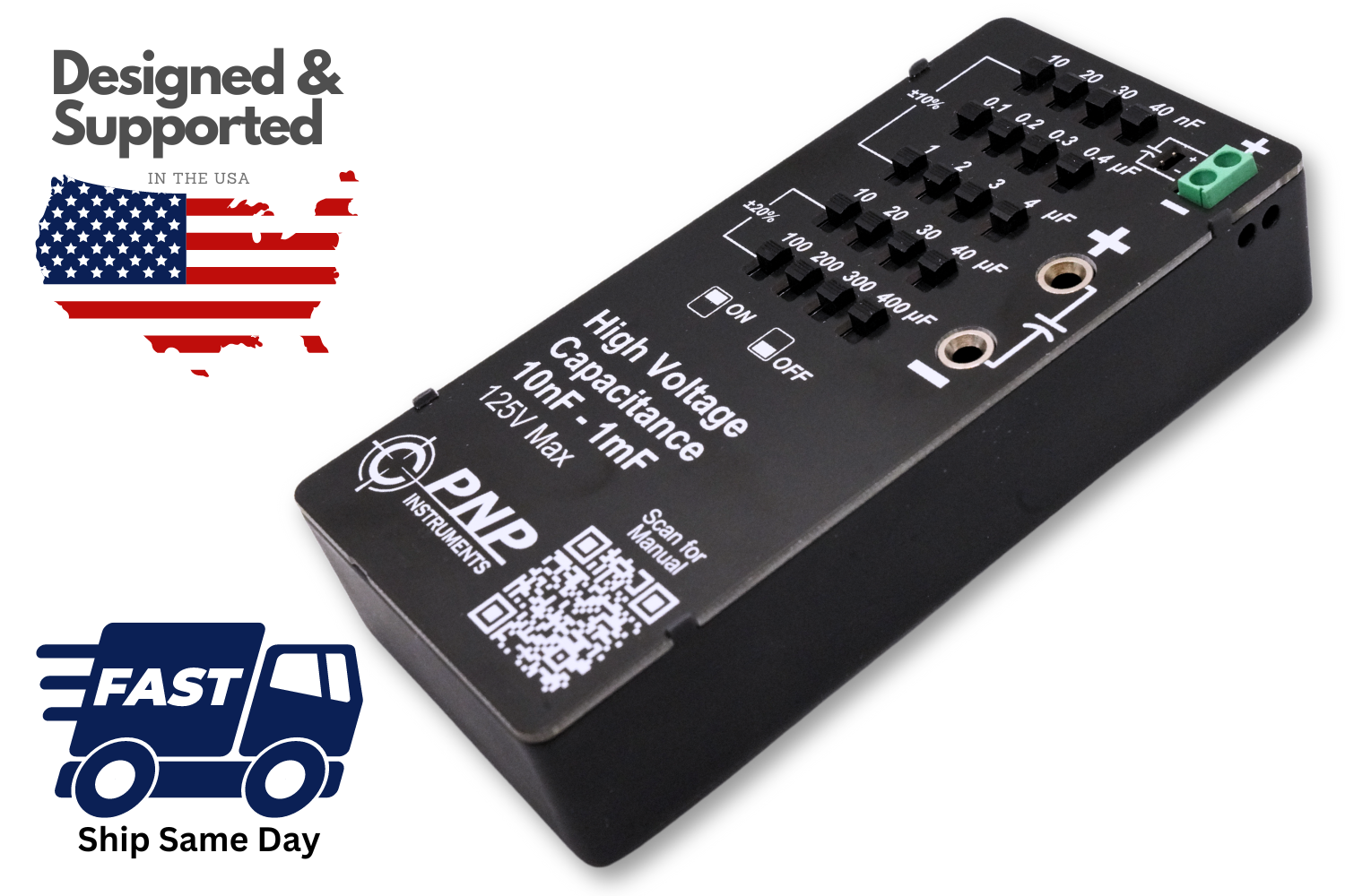 5 Decade Capacitance Box 10nF – 1mF (125V)