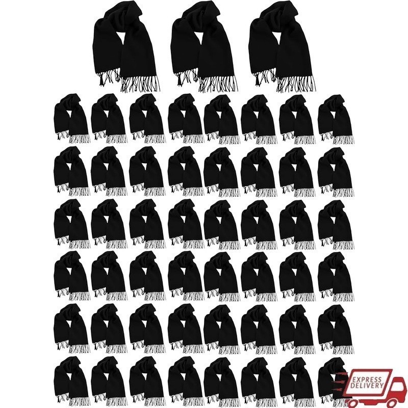48 Pack Winter Fleece Scarves Lightweight Soft Neck Scarves Gift All Seasons New