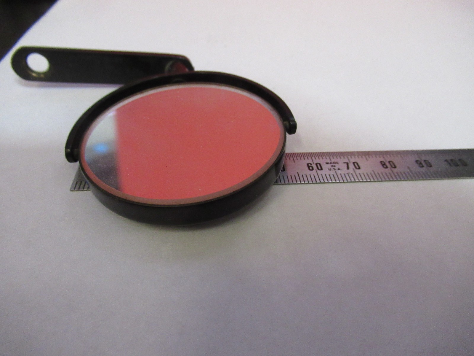 ANTIQUE BAUSCH LOMB MIRROR ASSEMBLY OPTICS MICROSCOPE PART AS PICTURED X7-B-03