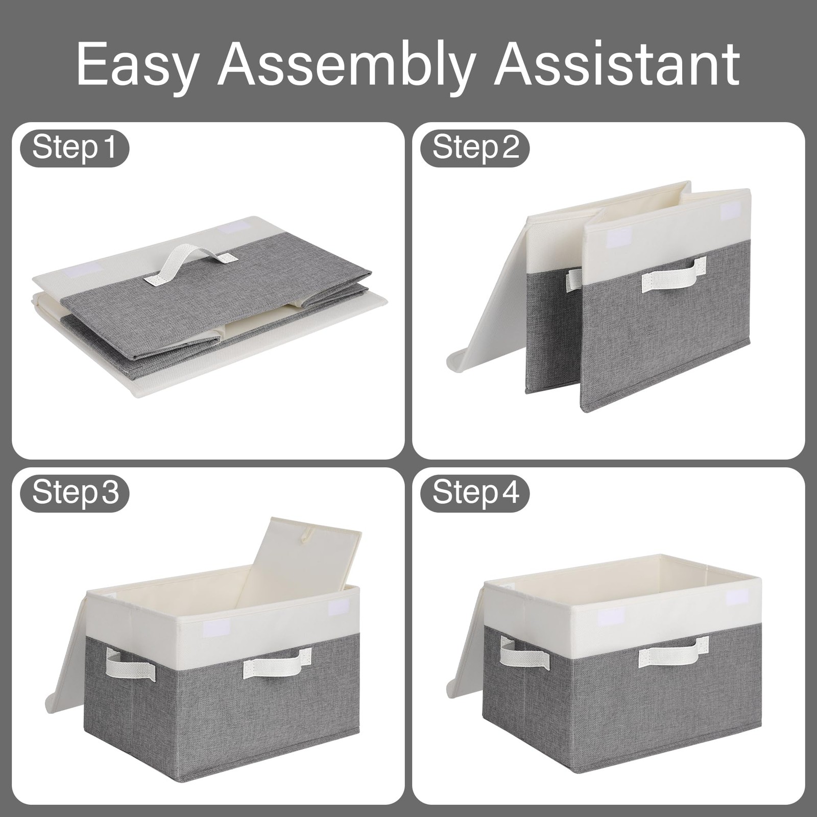 GRANNY SAYS Fabric Storage Boxes, Memory Keepsake Box, Large Storage Bins wit...