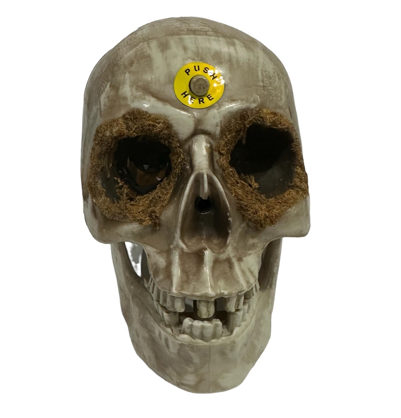 VTG Gemmy Halloween Animated Snake Eye Skull for Candy Bowl Motion Talks Laughs