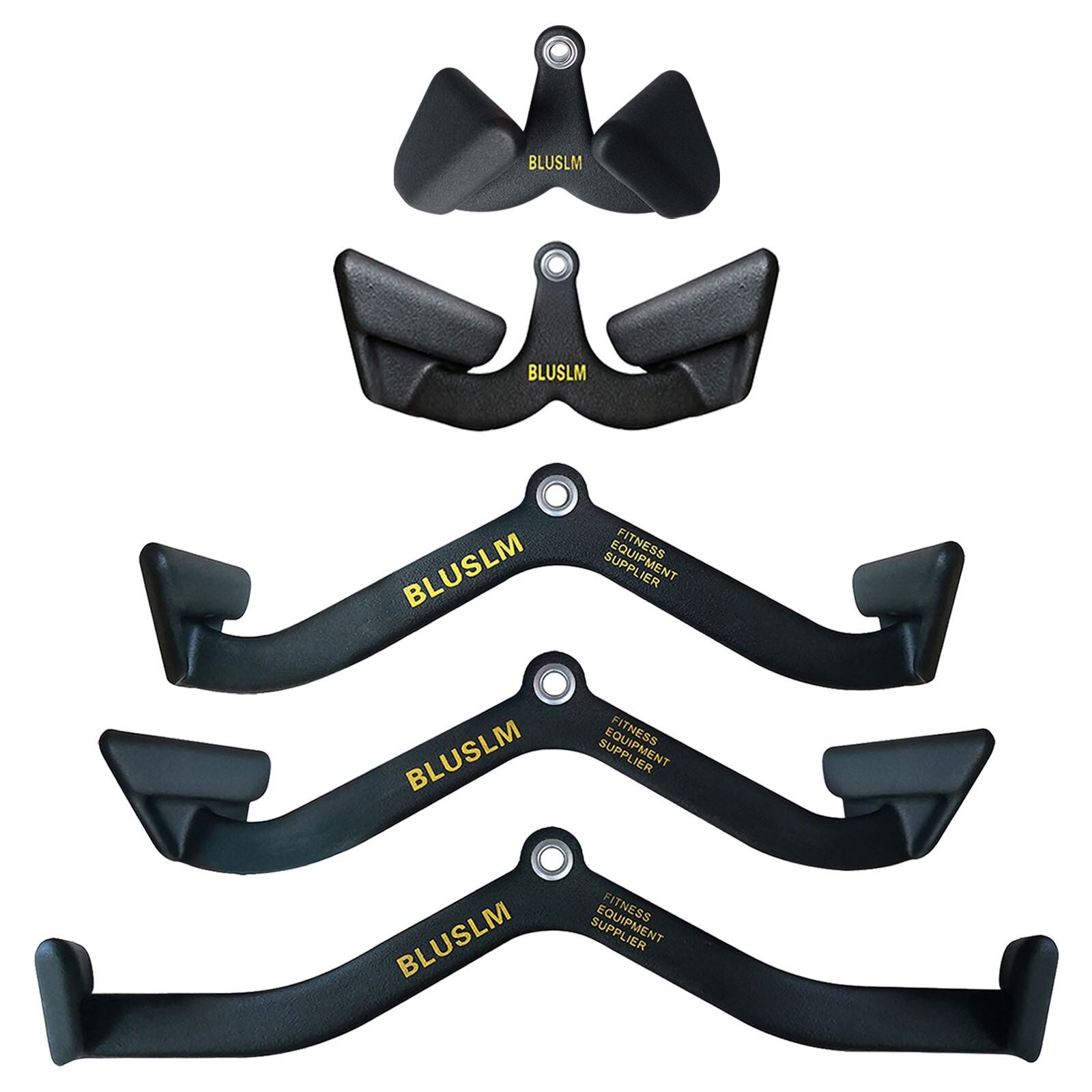 5Pcs LAT Pull Down Bar for Cable Machine Pulldown T Bar V Bar Cable Attachments