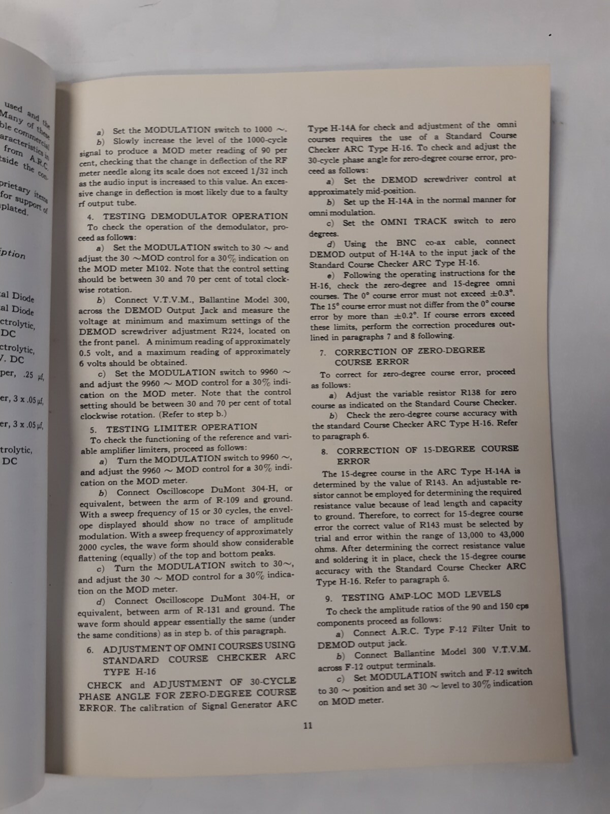 ARC Type H-14A Signal Generator Instruction Book Original