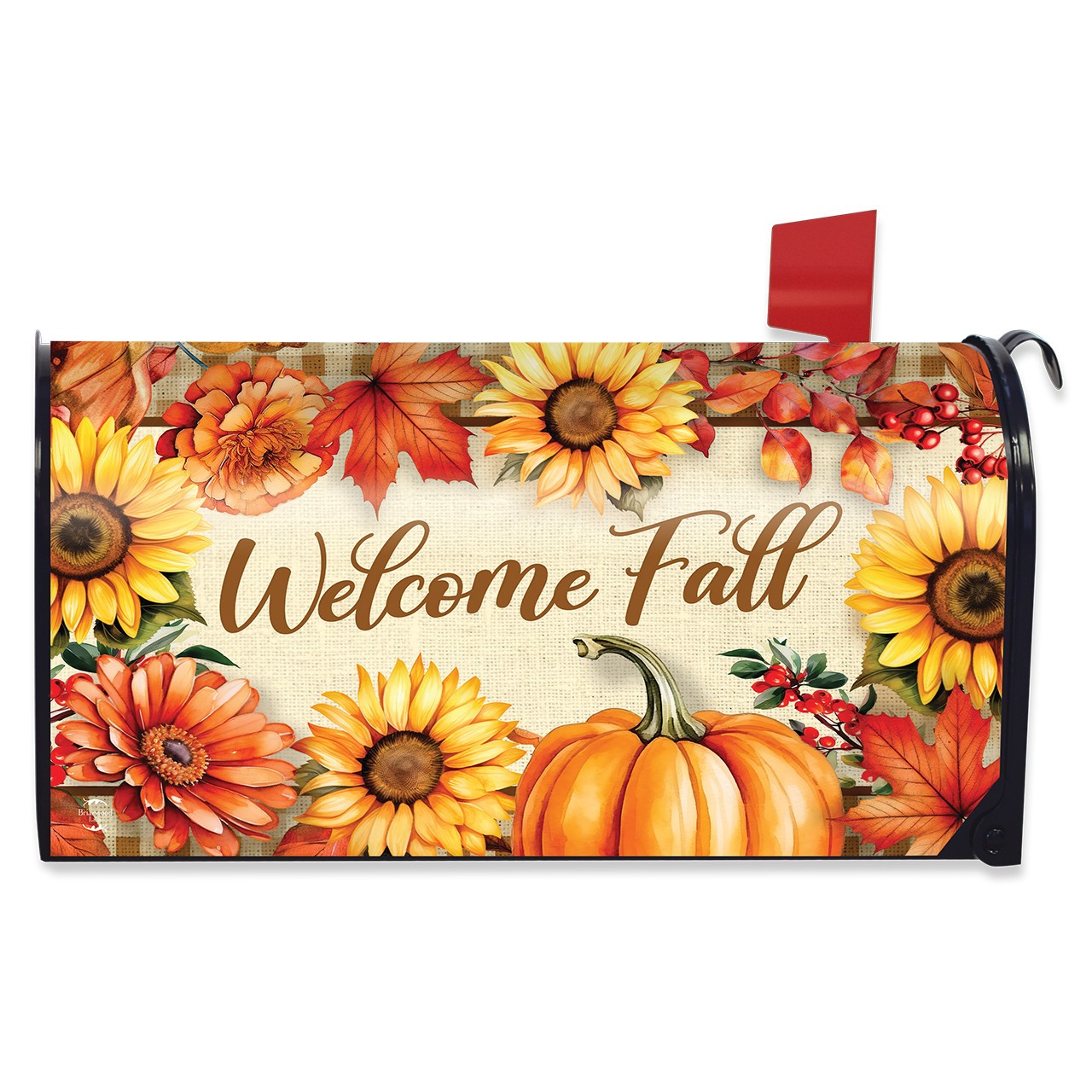 Briarwood Lane Welcome Fall Flowers Mailbox Cover - Standard Size