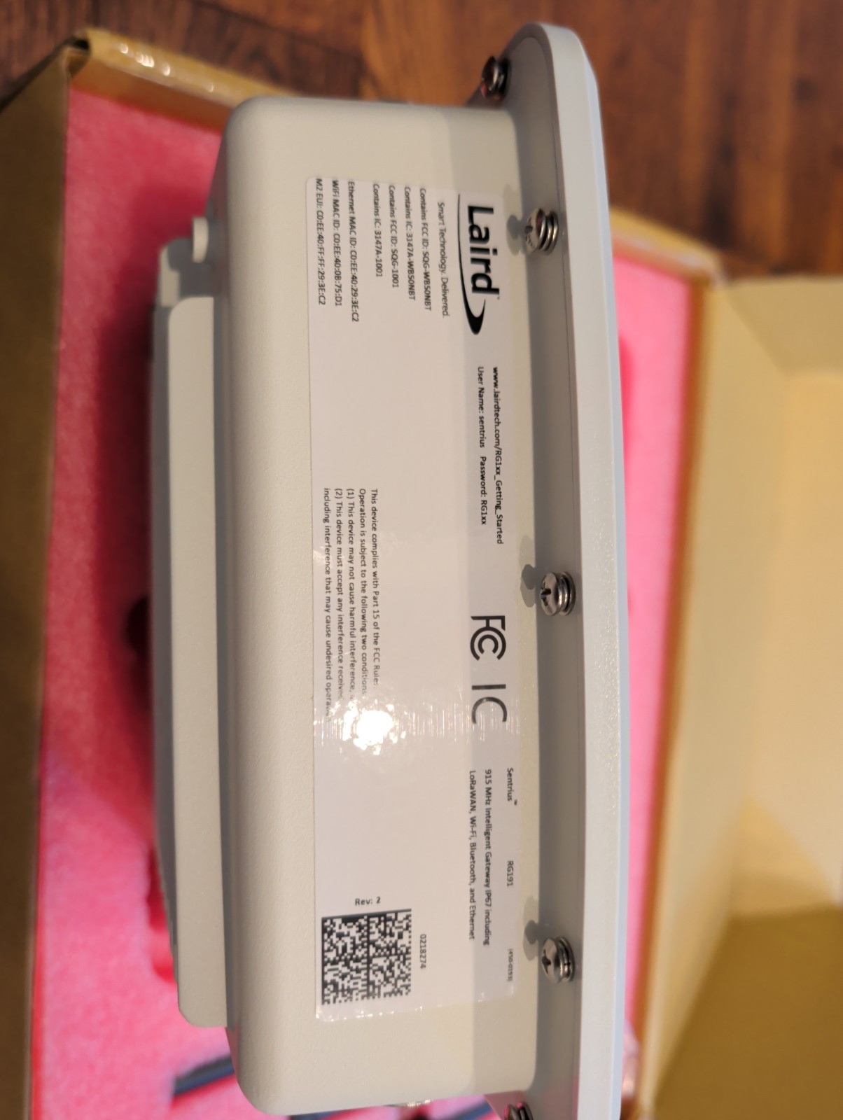 Laird RG191 LoRaWAN Gateway
