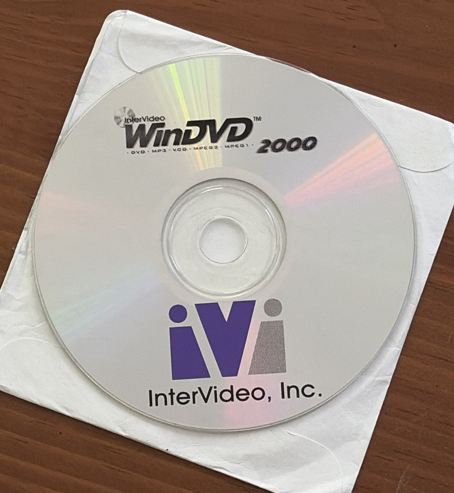 InterVideo, Inc. WinDVD 2000 Software DVD, MP3, VCD, MPEG2, MPEG1