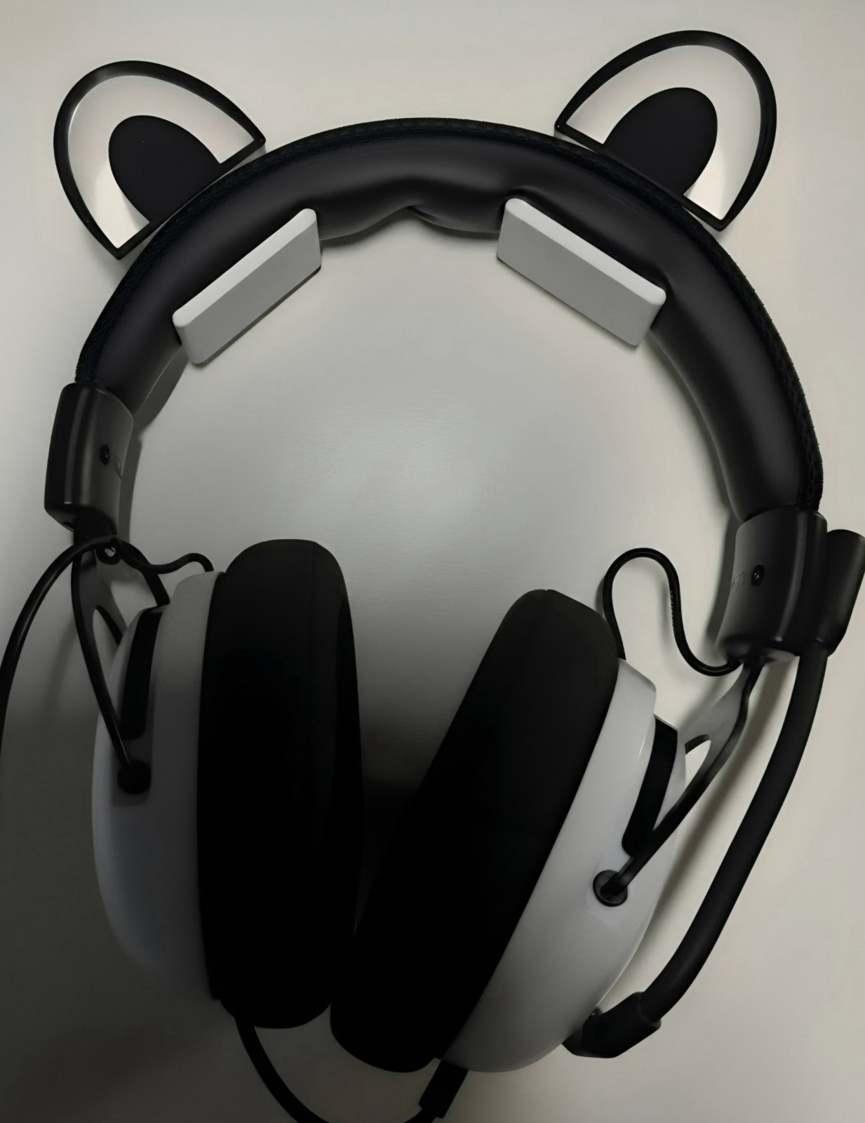 Headphones/Headset Cat and Panda Ears (3D Printed Pair)