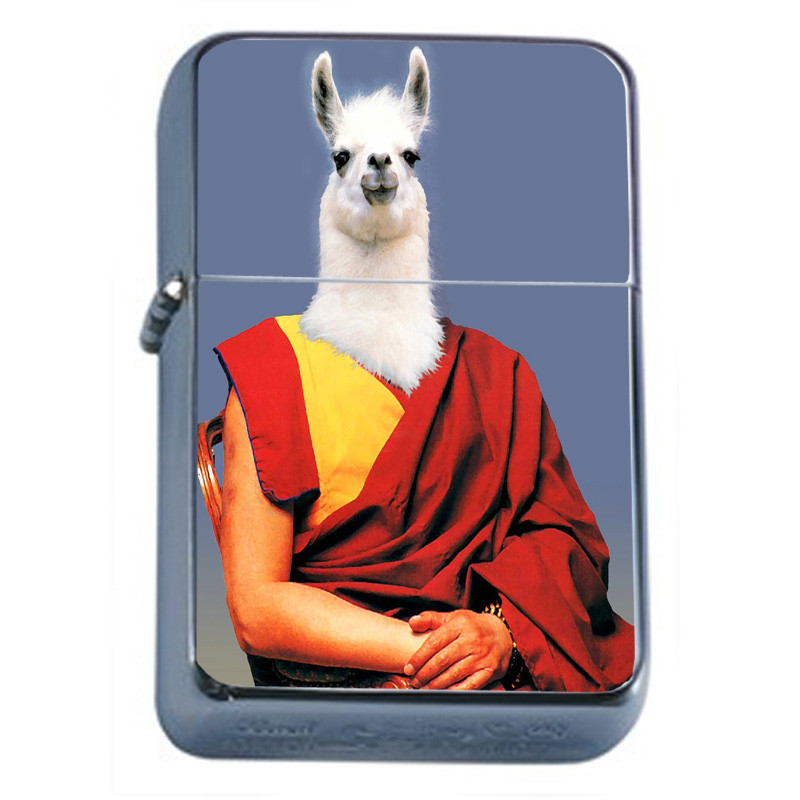 Llamas D7 Flip Top Oil Lighter Wind Resistant