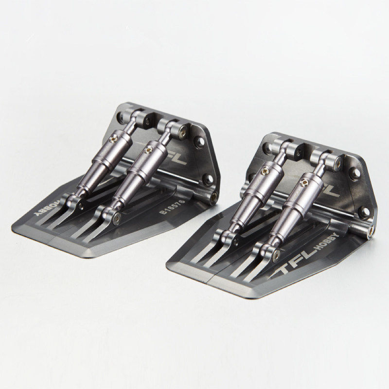 1Pair Black Quality Adjustable Trim Flaps 69x57mm for Nitro Gas RC Boat #1877