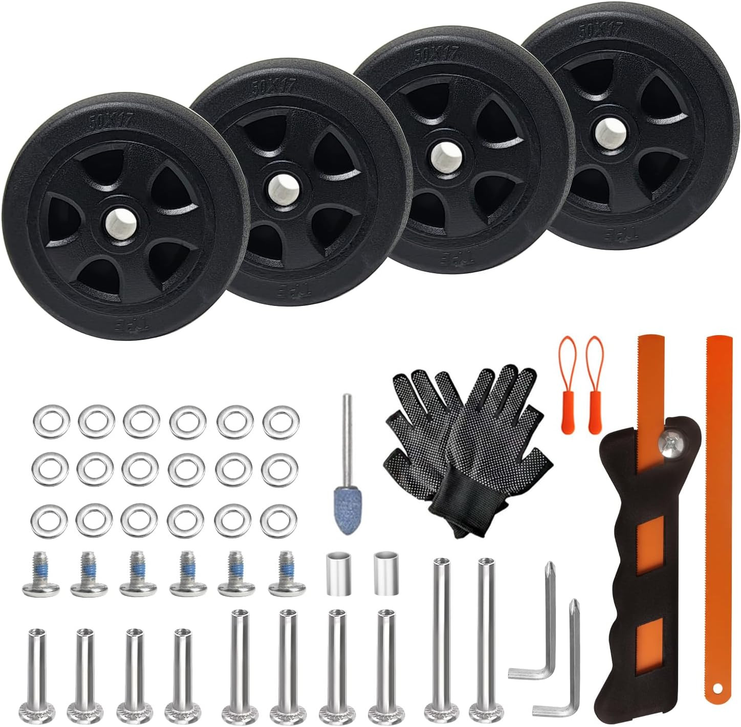 Luggage Wheels Replacement Kit for Spinner Suitcase Caster Trolley Carry on Roll