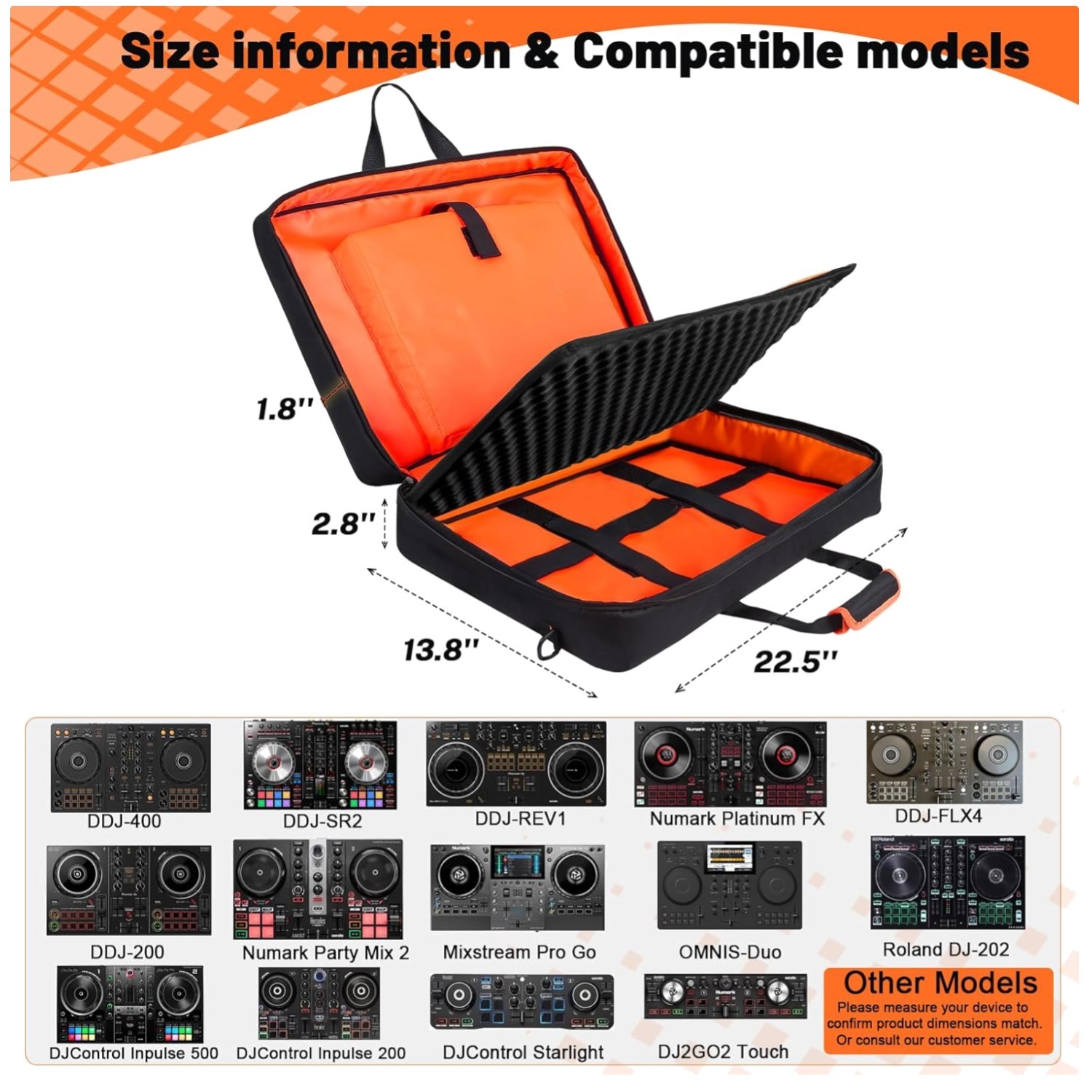 Numark Party Mix 2/Mixtrack Platinum FX Case - 15.6" Laptop