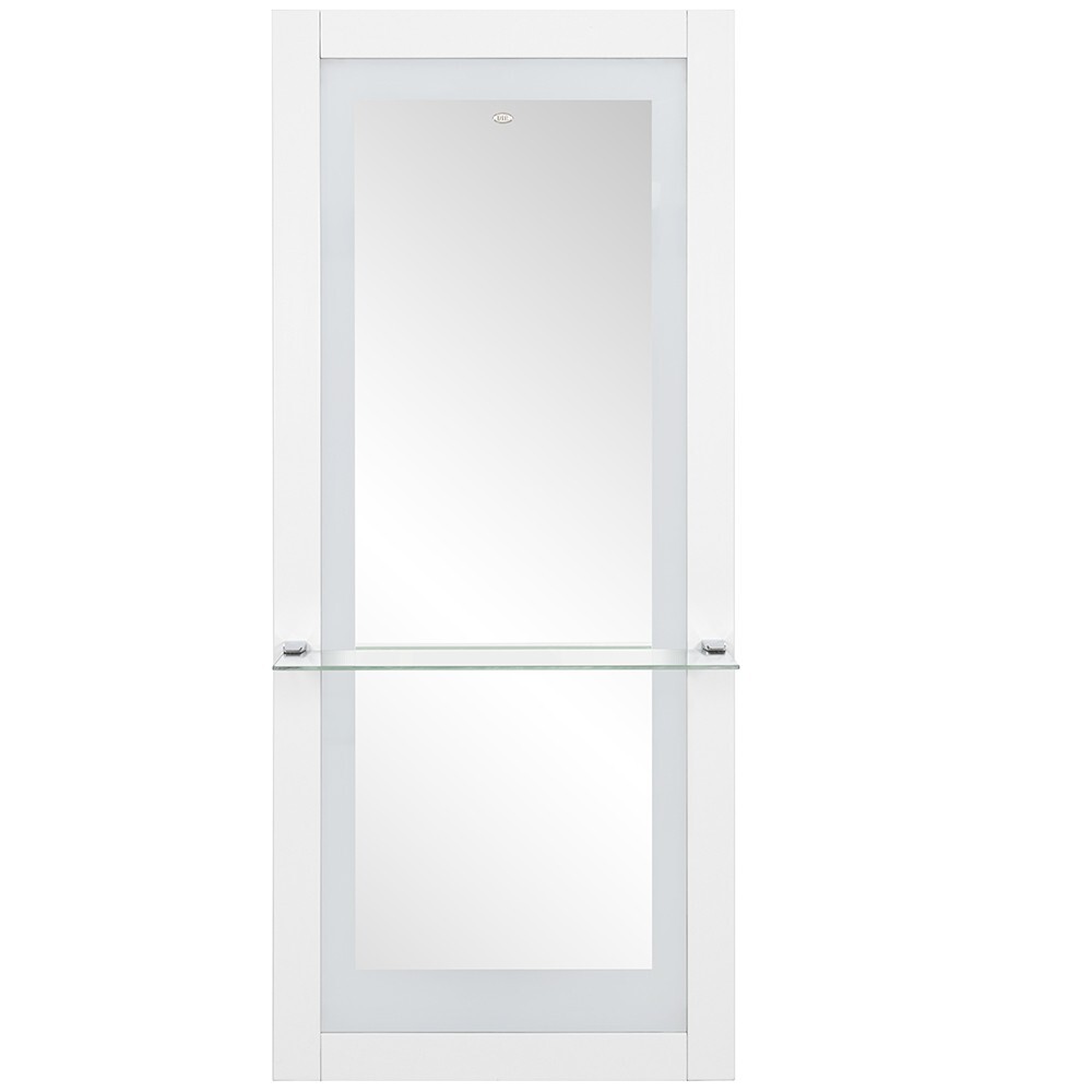 Styling Station Beauty Salon Mirror Station with LED Lights LUNA II in White
