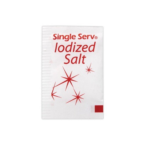 Diamond Crystal Iodized Salt Packet, 0.6 G Packet, 3,000/Box