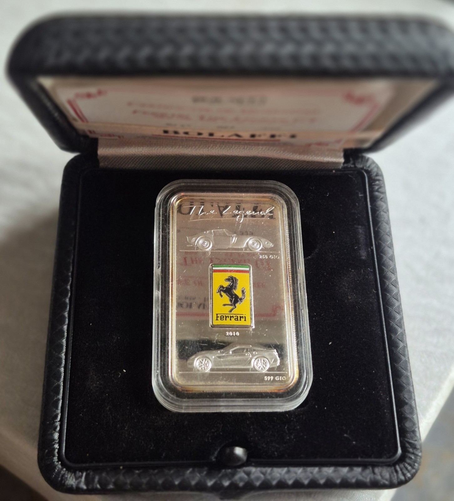 '09 Ferrari, The Legend GT. Silver Proof. 1000 Minted. Visually Stunning.