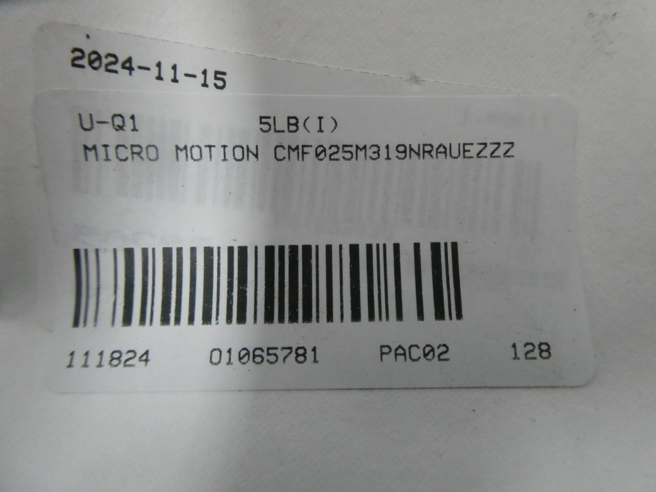 Micro Motion CMF025M319NRAUEZZZ Mass Flow Sensor