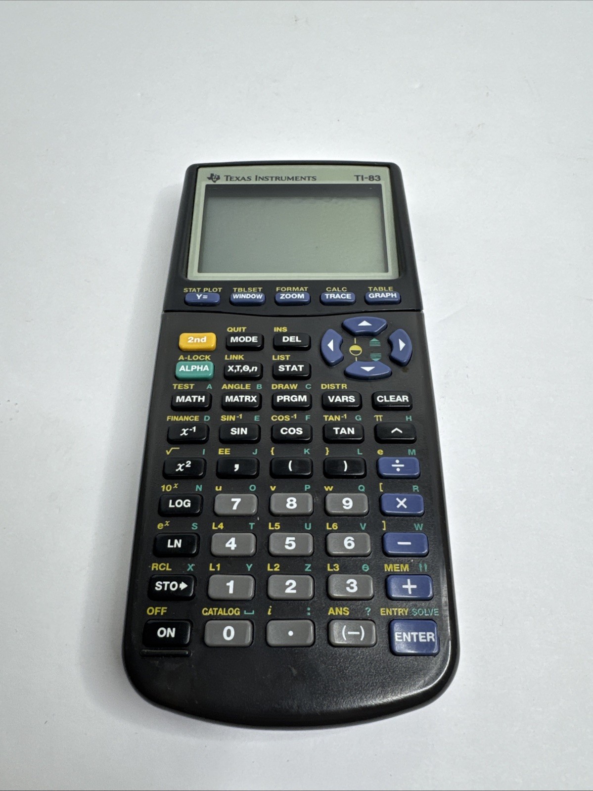 Texas Instruments TI-83 Plus Graphing Calculator Black Tested Works Complete