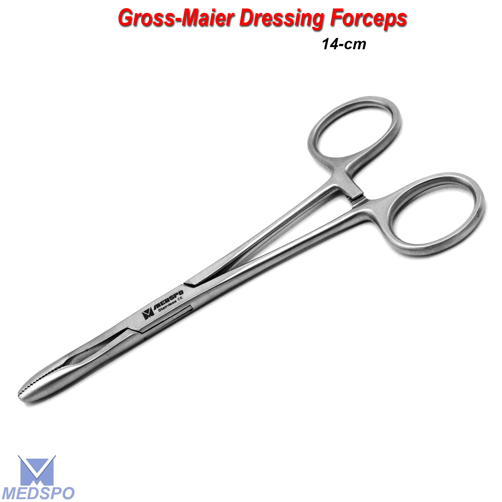 Surgical Maier Gross Dressing Forceps Atraumatic Serrated Jaws Instruments CE