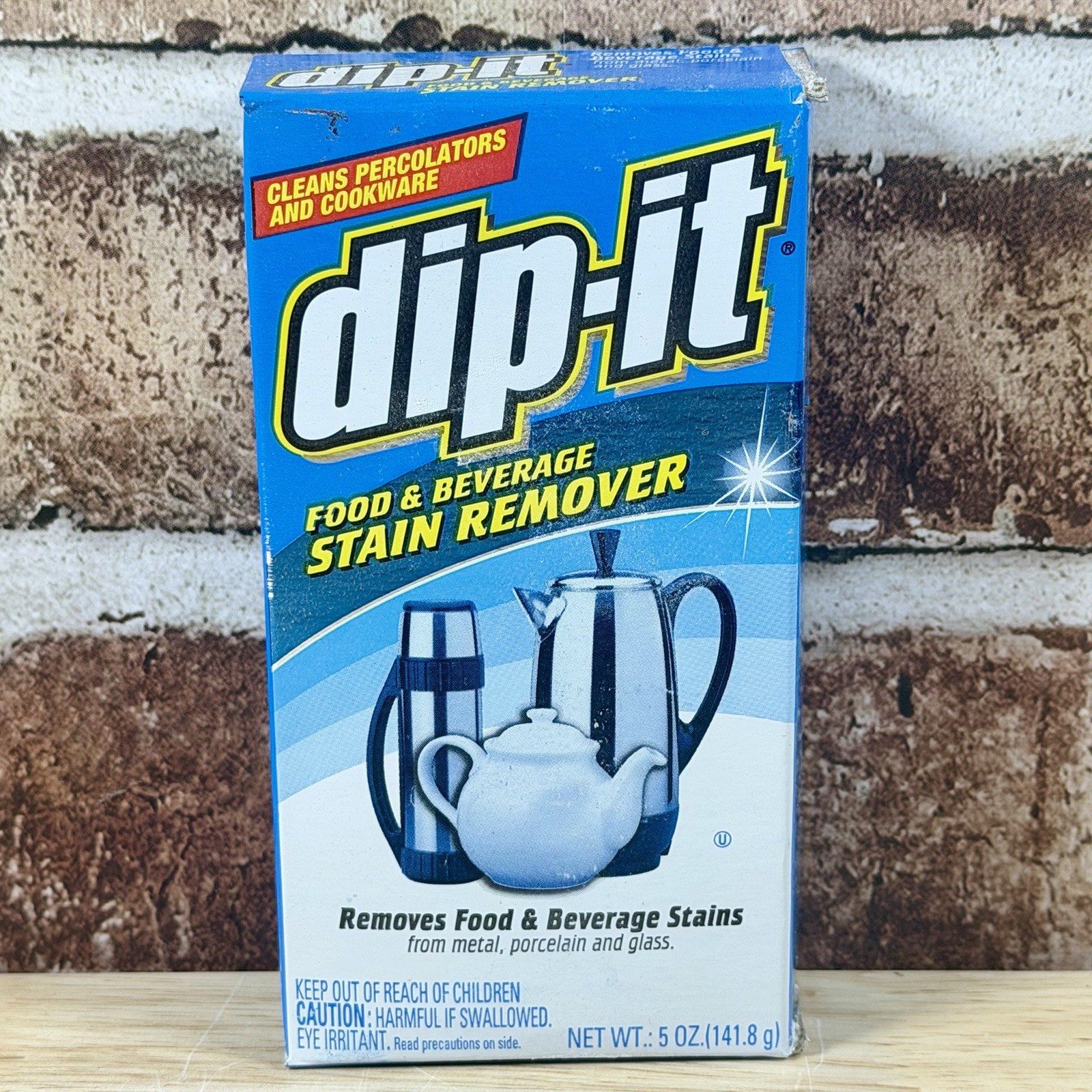 READ!!! (1) dip-it - Food & Beverage Stain Remover Powder, 5oz, HARD POWDER