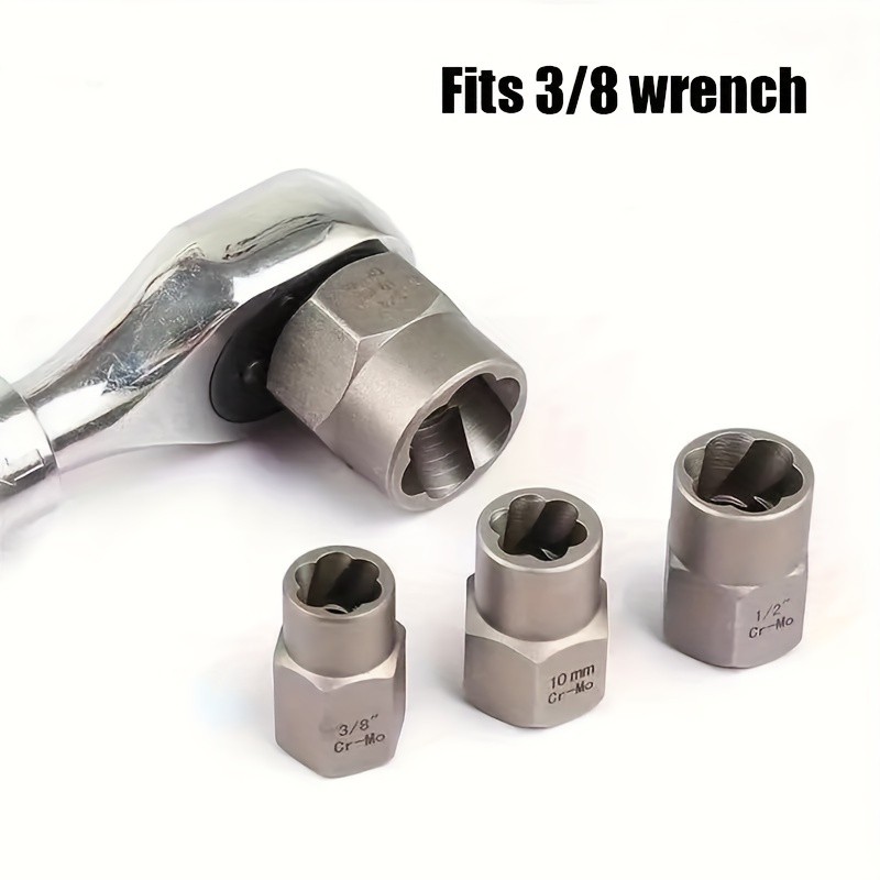 Impact Nut & Bolt Remover Set 3/8" Bolt Extractor Tool Socket Kit With Case 14pc