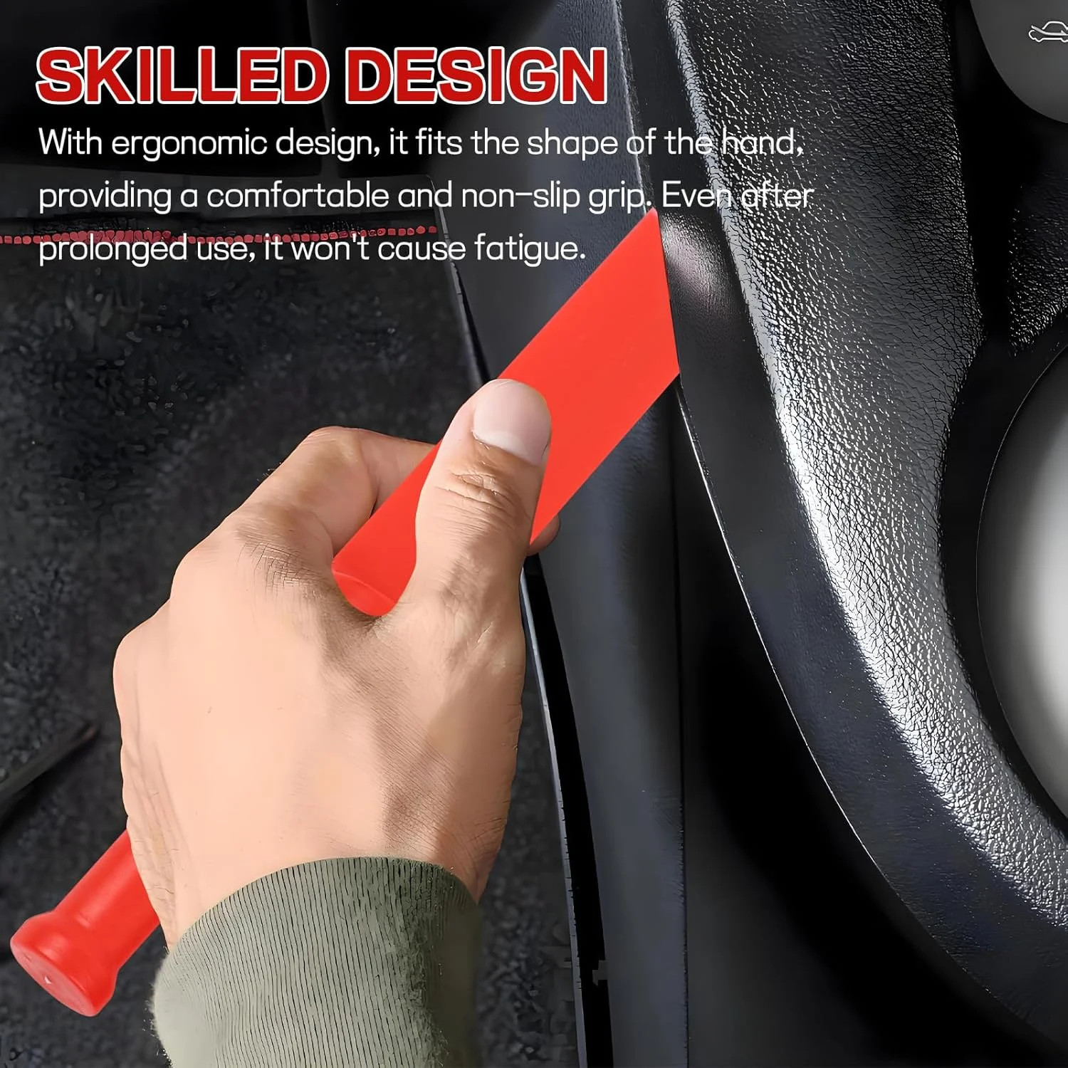 Plastic Chisel Scraper, 1-1/2" Non-Marring Plastic Scraper Tool, Chemical-Resist
