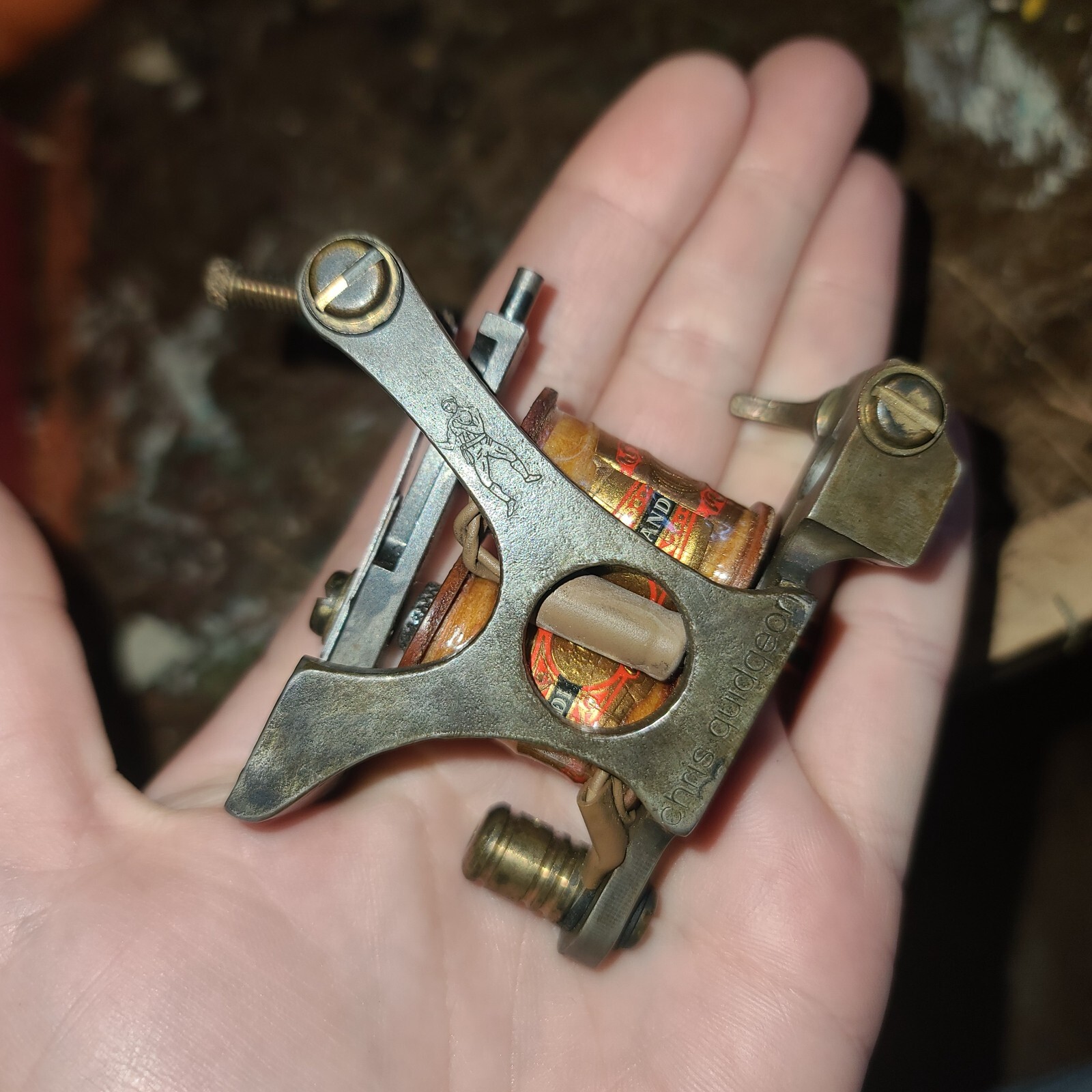 TATTOO MACHINE- Hand crafted-Bare Knuckle Irons-Chris Quidgeon-2015