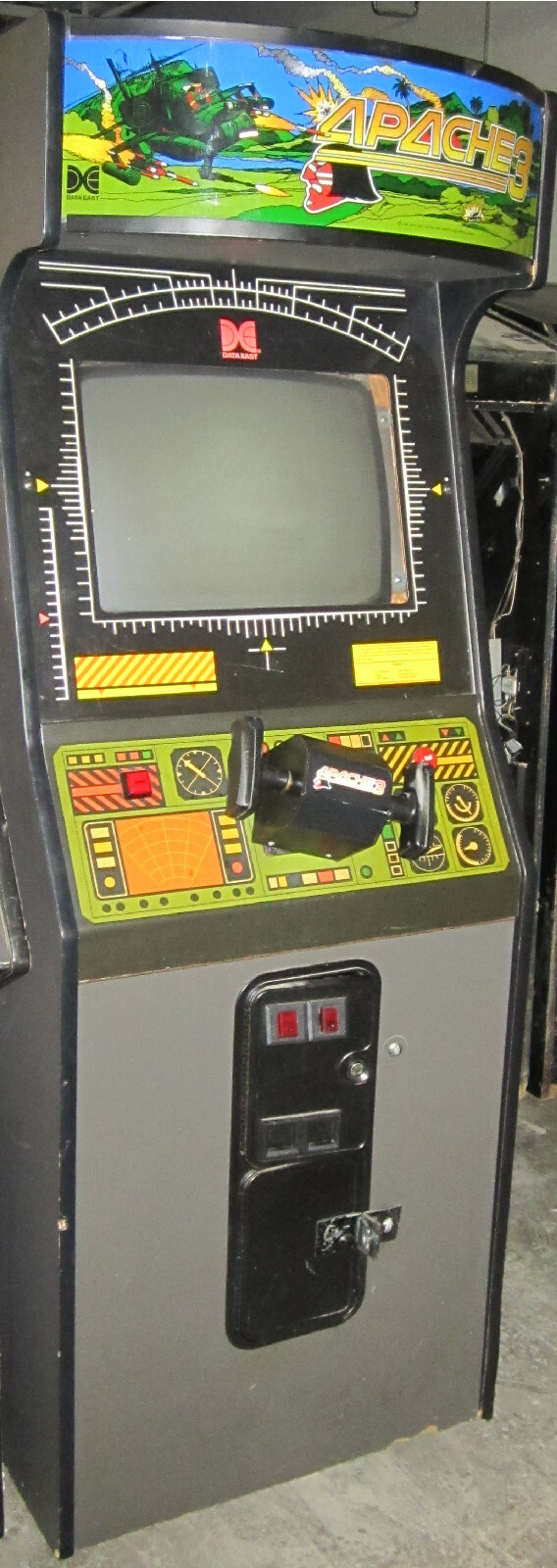 APACHE 3 ARCADE MACHINE by DATAEAST 1988 (Excellent Condition) *RARE*