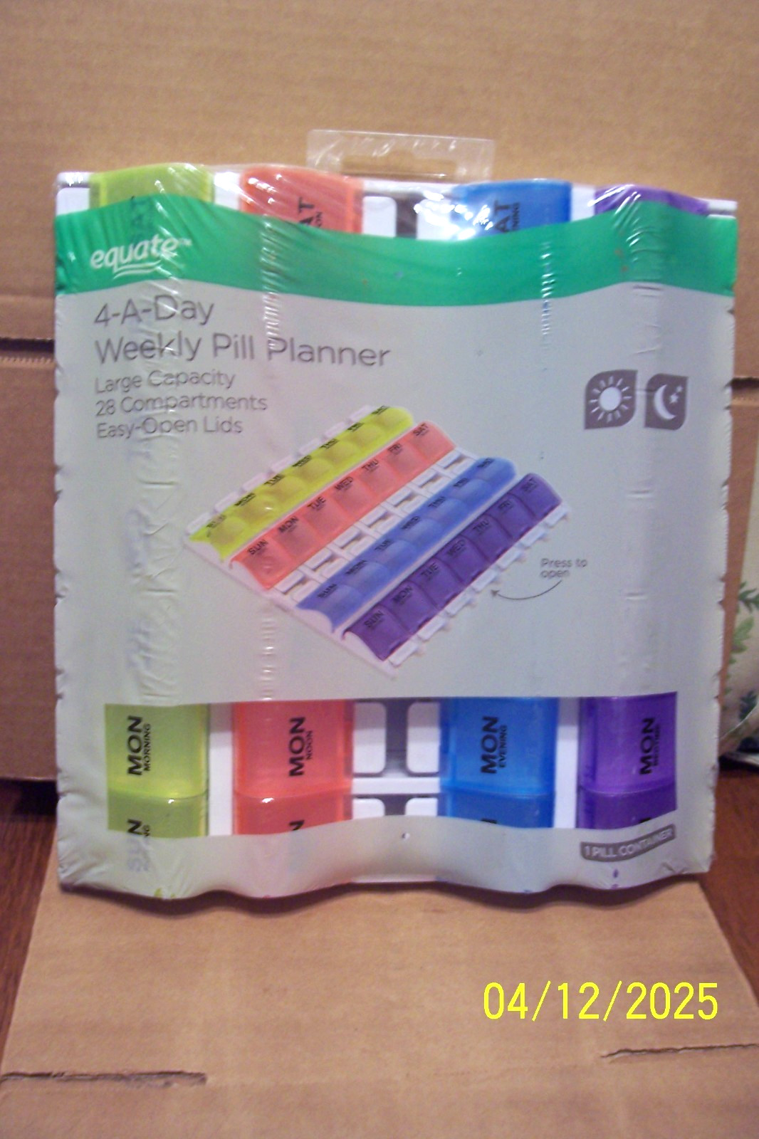 4 A-Day Weekly Pill Planner/Organizer - NEW in Package