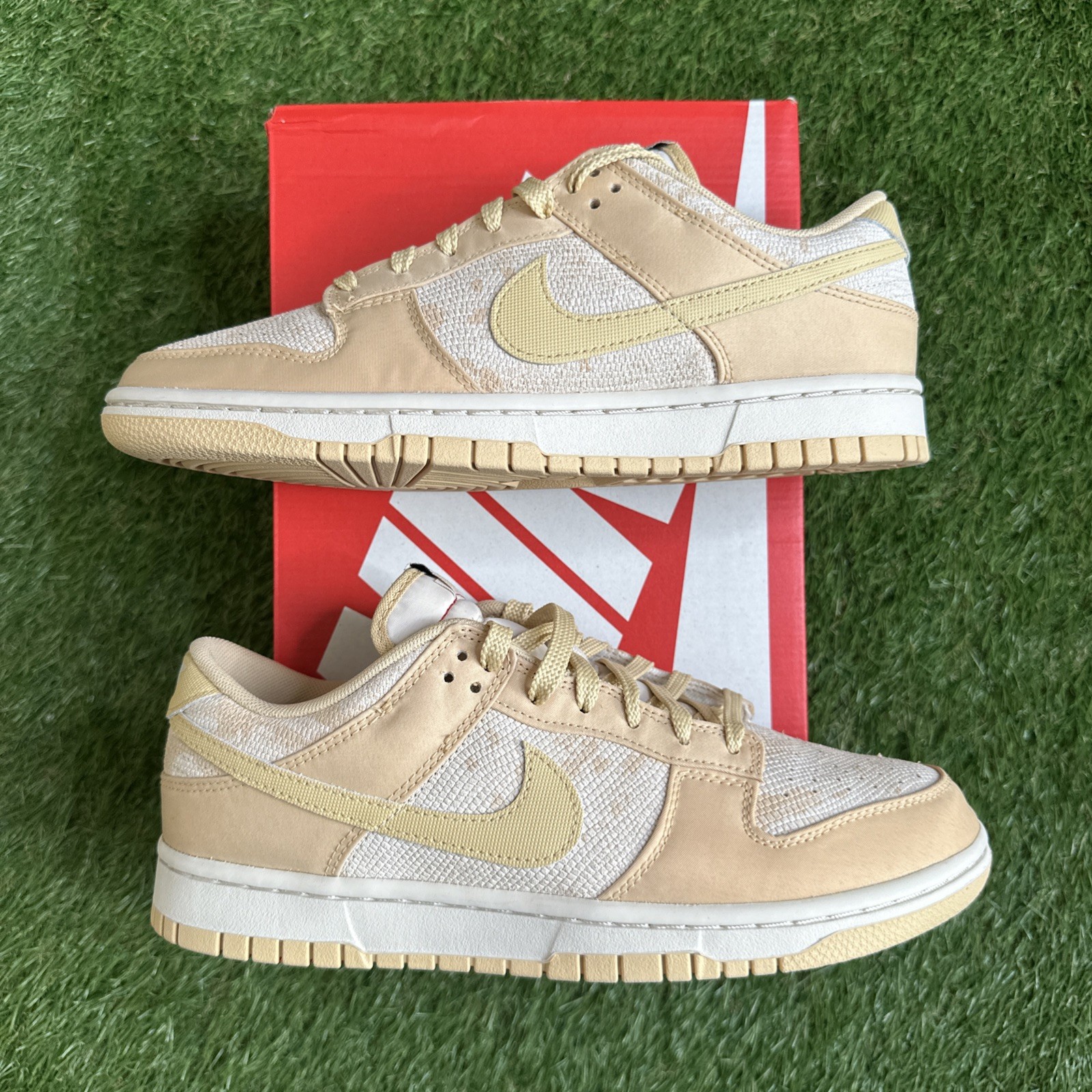 Nike Dunk Low Light Orewood Snakeskin HJ5777-101 Women's Size 9.5 Mens Size 8