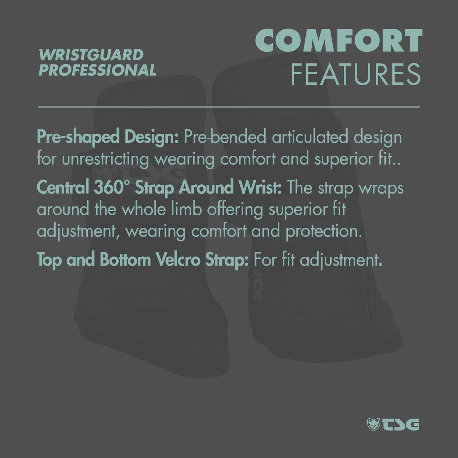 TSG Professional Wristguard, Ergonomic Splint, Palm, Wrist Support, Hardshell...