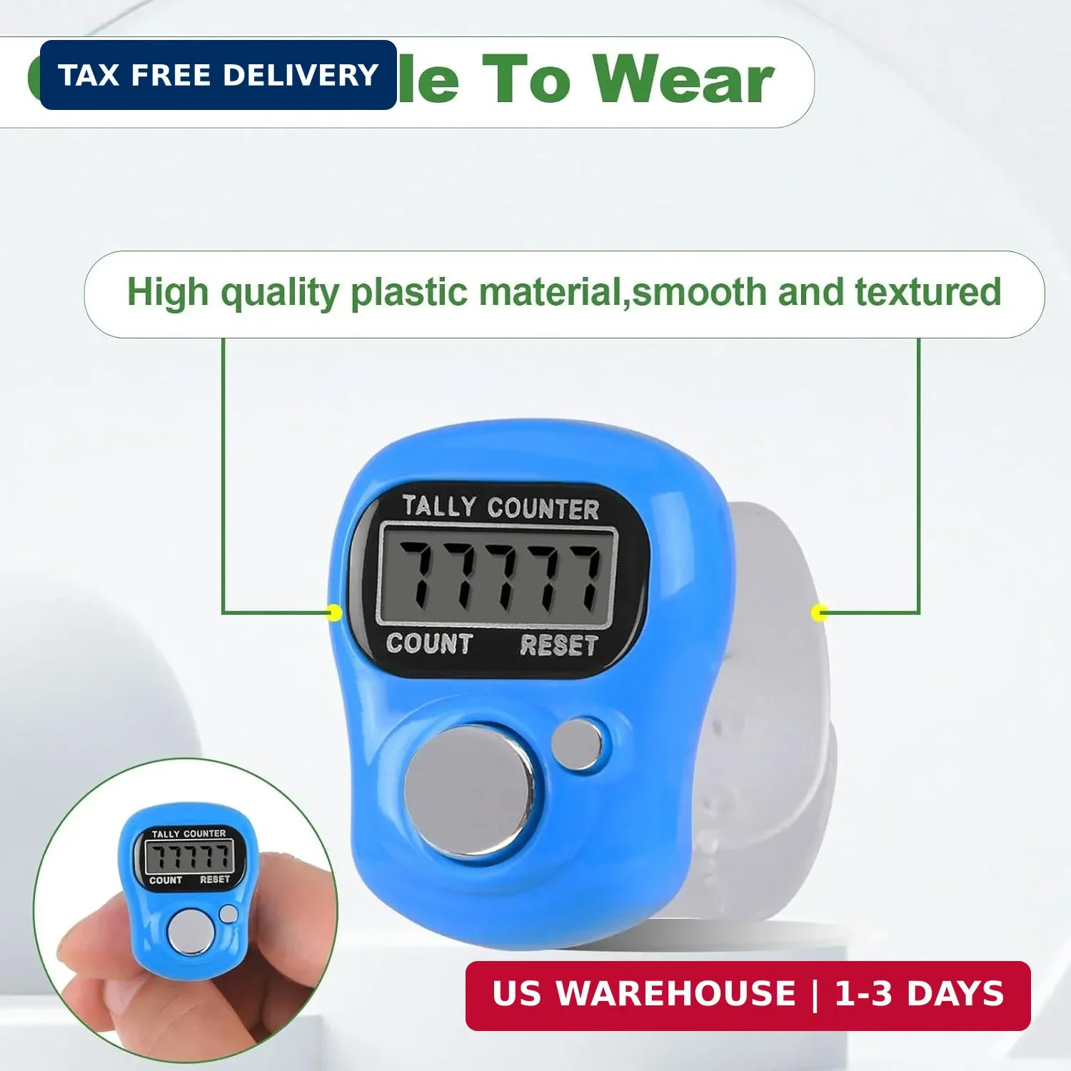 Electronic Tally Counter - 10 Pack Digital Clicker with 5-Digit LCD Display FAST