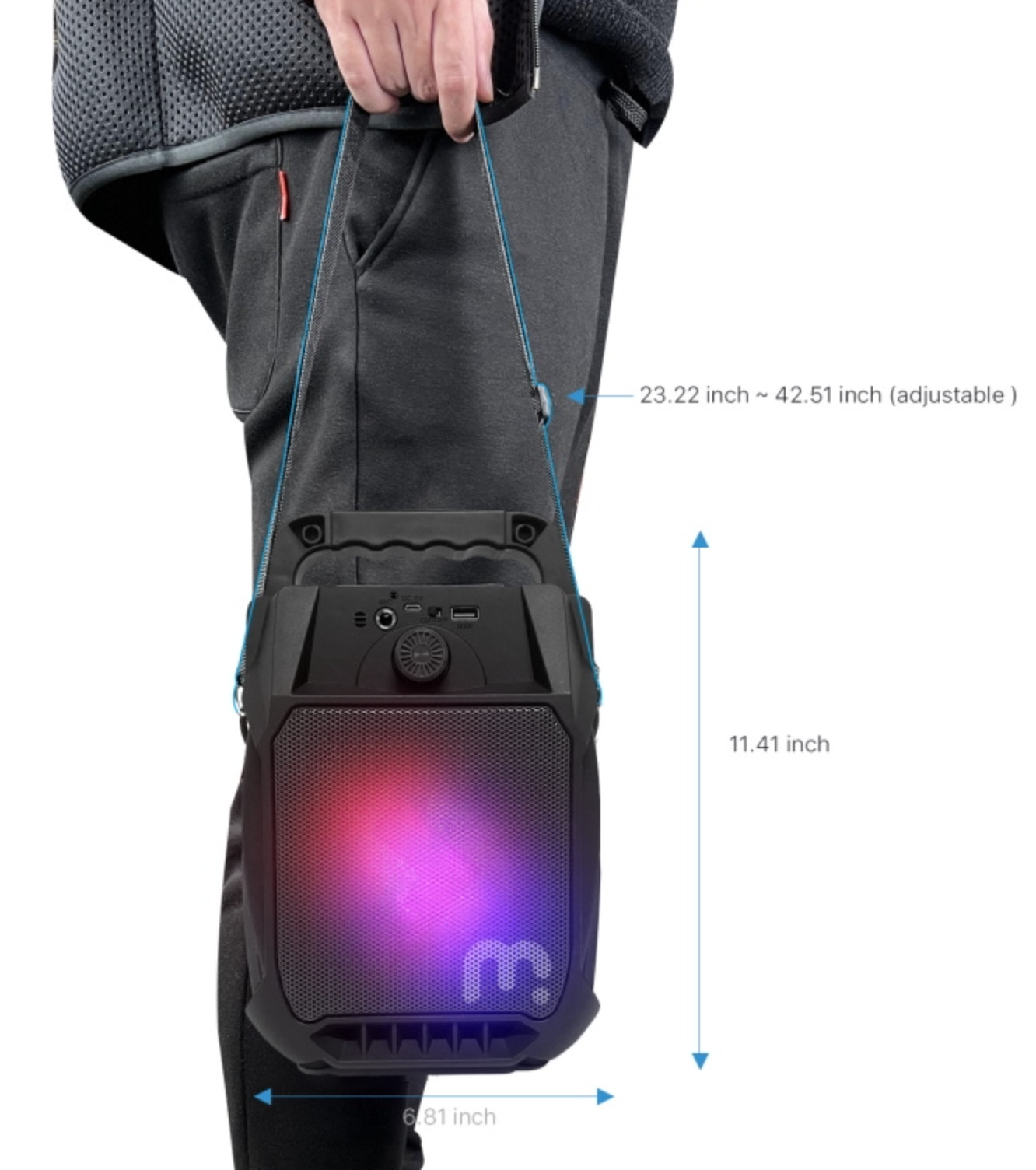 Portable LED Bluetooth Speaker - Mybat Pro Nova