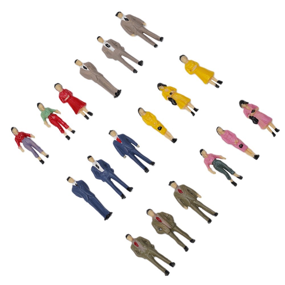 Painted Figures Model Sand Table Beautiful Decoration Multicolor Passenger