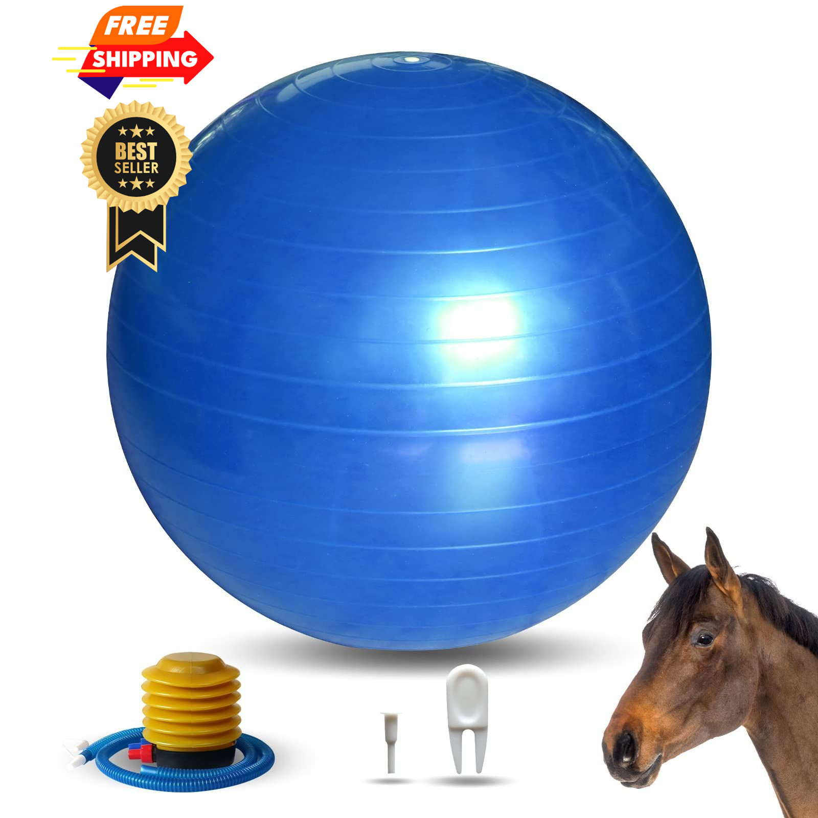 RideFound 17 Inch Horse Play Balls Anti-Burst Herding Ball for 17-Inch, Blue