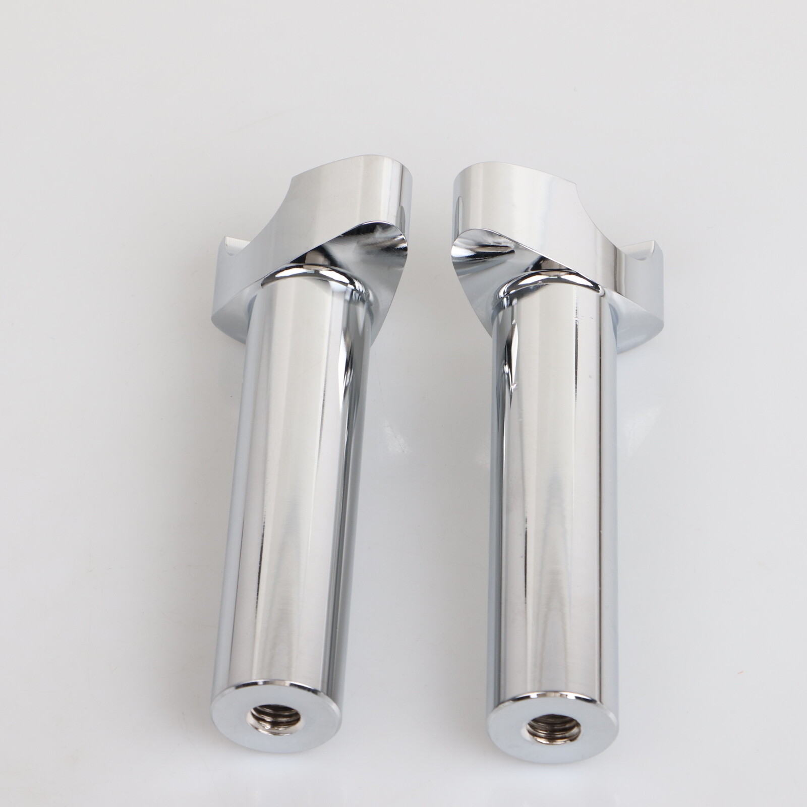 Chrome 5.5"Straight Risers 1" Handlebars For Harley Dyna Softail Road King Glide