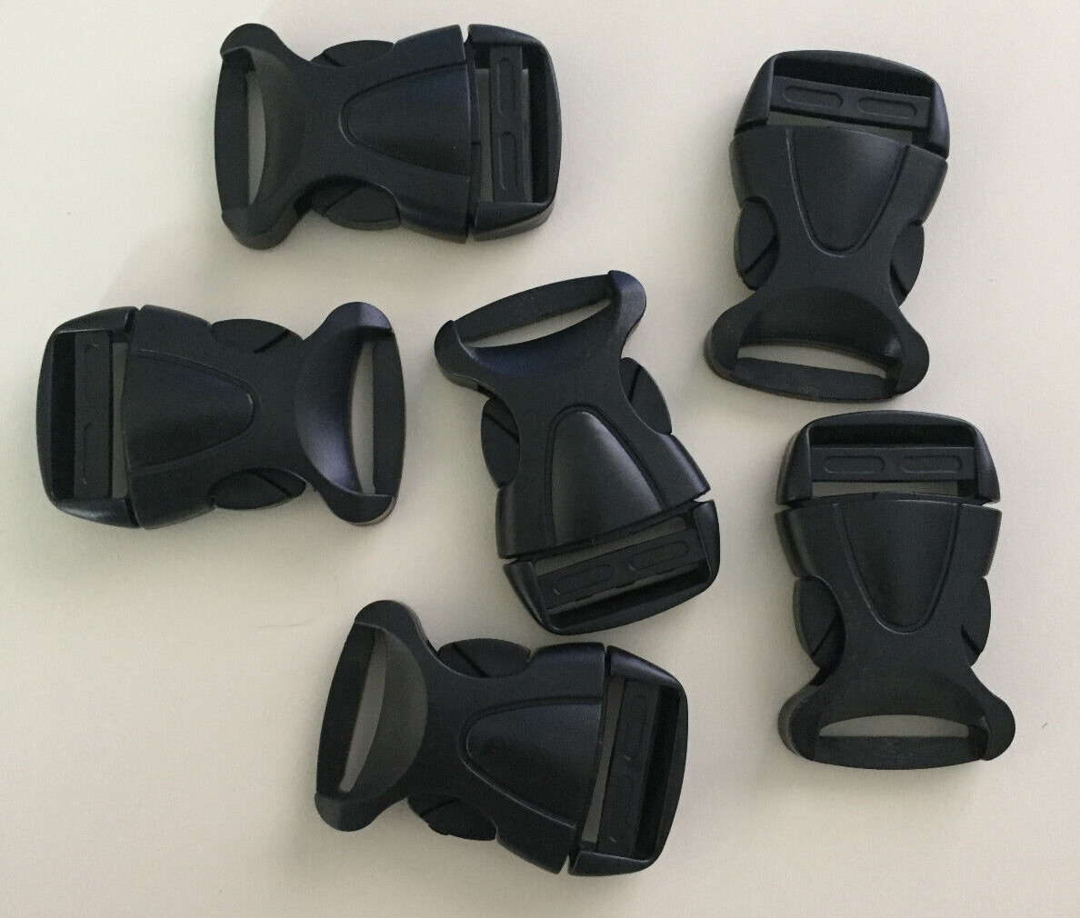 30 Buckles Black Plastic Quick Release for 1" wide webbing
