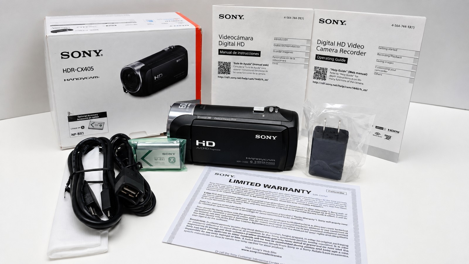 SONY HDR-CX405 Full HD Handycam Camcorder Video Camera - Mint Condition w/ Box