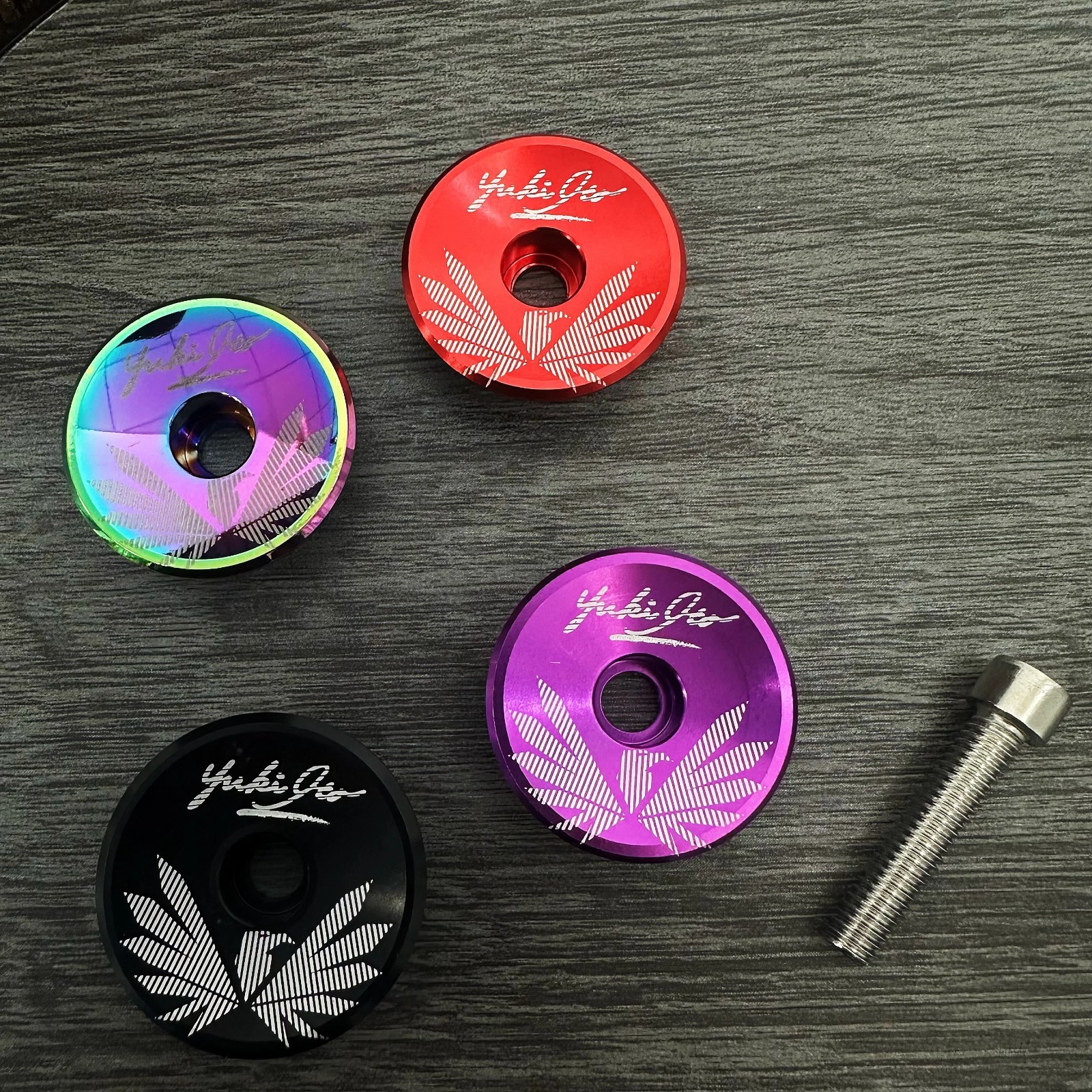 28.6mm Bike Stem Top Cap Aluminum Alloy Headset Cover Screw Lightweight