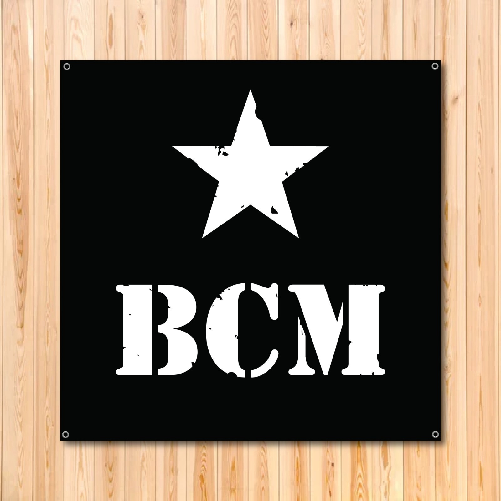 BCM BRAVO COMPANY MANUFACTURING VINYL BANNER 3'X3' RIFLE / GUN MAN CAVE WALL ART