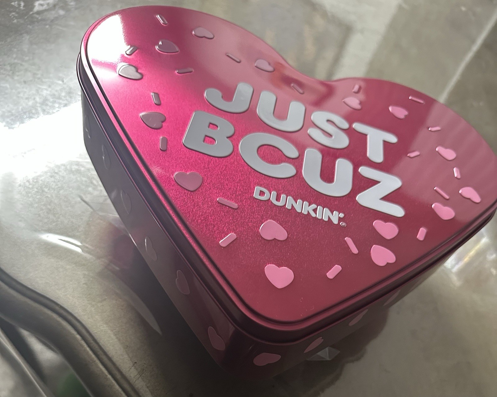 Dunkin  Donuts Munchkin  Red Valentine Heart Just Bcuz